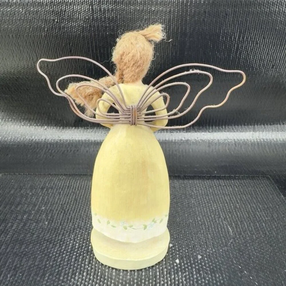 Russ Berrie Country Gatherings Peace Plenty Angel Folk‎ Art Resin Figurine Decor
